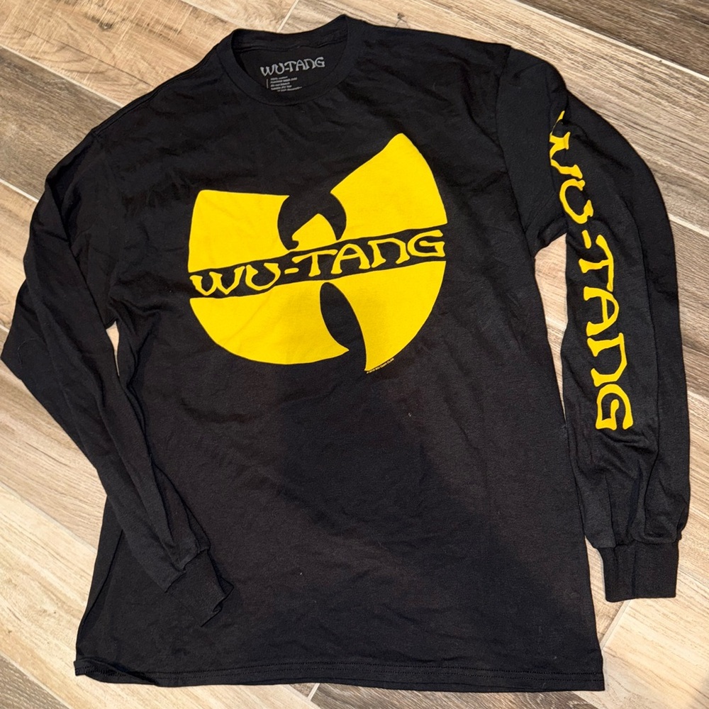 Wu-Tang Clan Black and Yellow Long Sleeve Tee EUC L